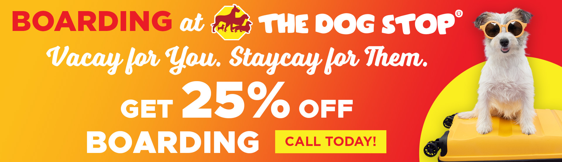 Get 25% off boarding